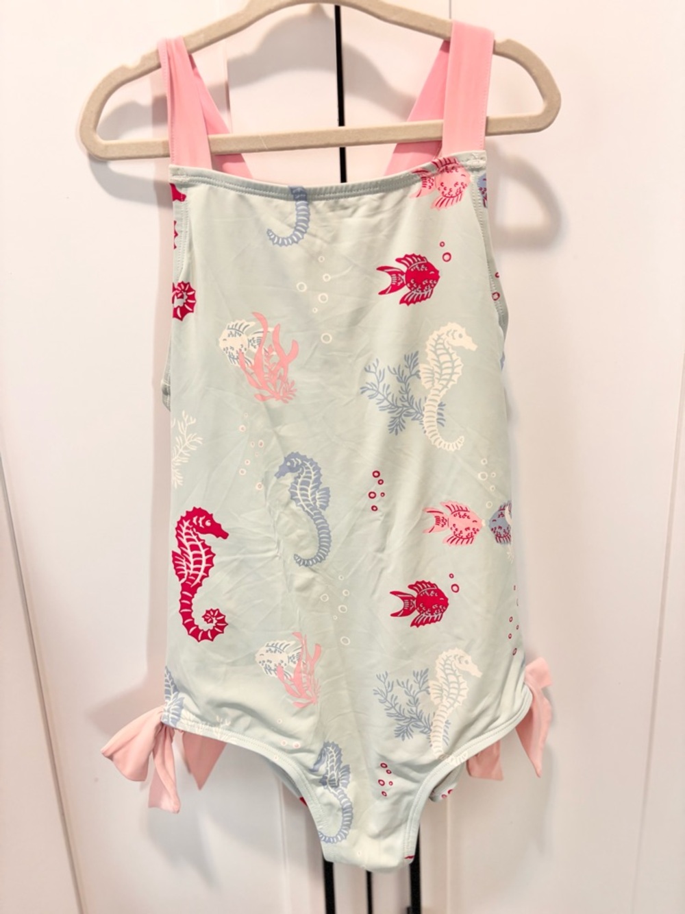 TBBC Girls Sea Life One-Piece Swimsuit in Mint & Pink